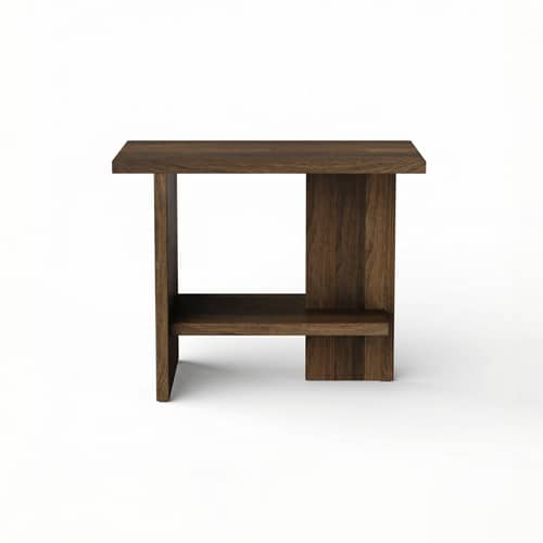Tavolino d\'appoggio Tee legno marrone / 60 x 30 x H 47,5 cm - NINE - Rovere affumicato - Rovere massello affumicato