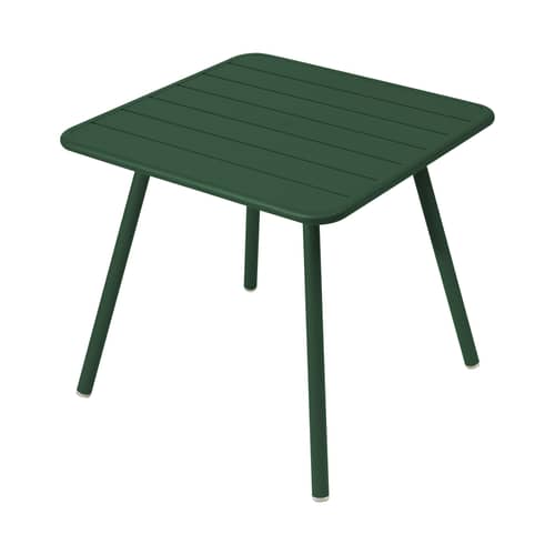 Tavolo quadrato Luxembourg metallo verde /2 a 4 persone - 80 x 80 cm - 4 gambe - Fermob - Cedro - Alluminio laccato