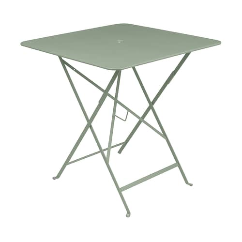 Klapptisch Bistro metall grün / 71 x 71 cm - mit Sonnenschirmloch - Fermob - Kaktus - lackierter Stahl