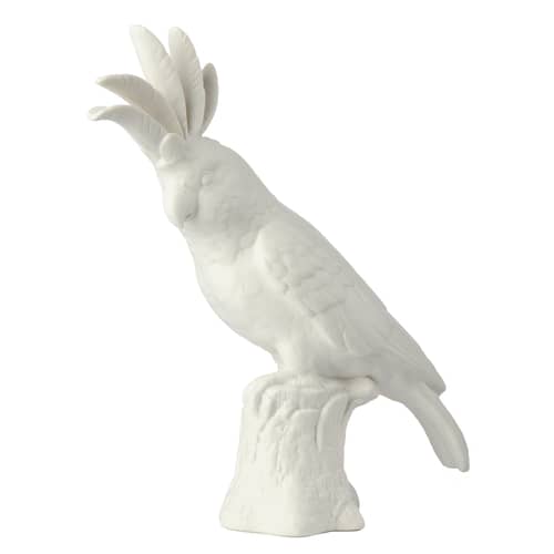 Décoration Cacatoès céramique blanc / Porcelaine - H 33 cm - POLSPOTTEN - Cacatoès / Blanc - Porcelaine