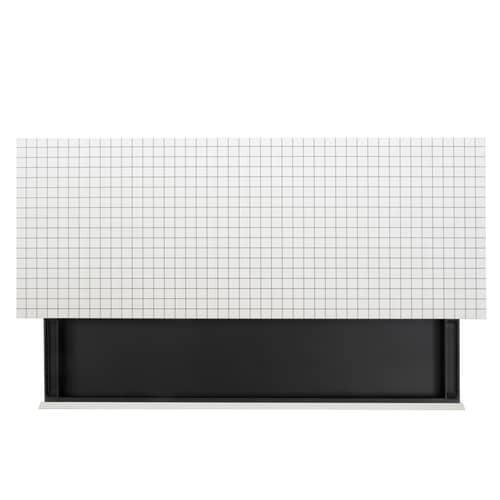 Quaderna 2750 Desk plastic material white / 132 x 54 x H 75 cm - Superstudio, 1972 - Zanotta - White / Black check pattern - Alveolar board, Mdf plastic