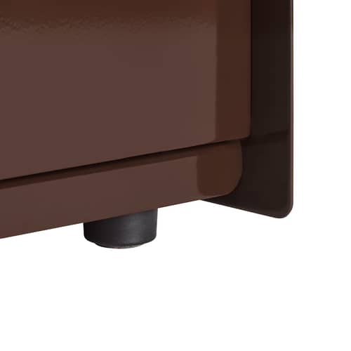 Desserte à roulettes Folded Low métal rouge / Ouvert - H 61,5 cm - Muuto - Rouge foncé - Acier