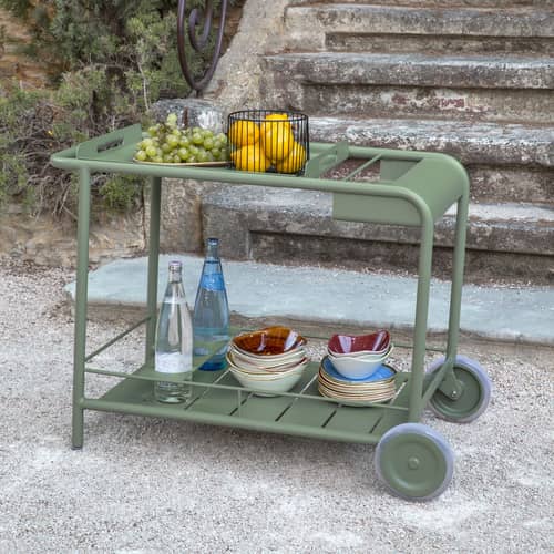 Desserte Luxembourg métal vert / Aluminium - Fermob - Cactus - Aluminium laqué