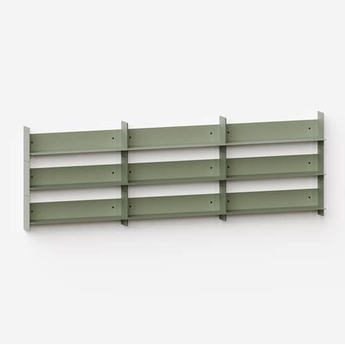 Etagère Pli / L 60 x P 15 cm - TIPTOE - Gris Eucalyptus - Acier thermolaqué