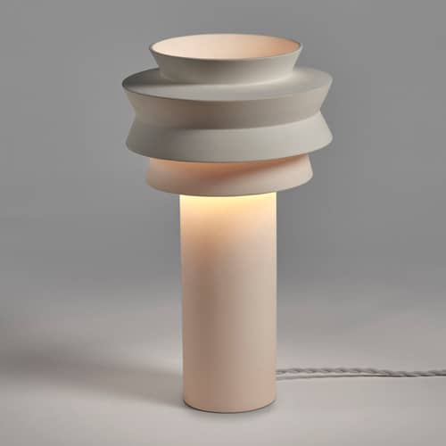 Lampe de table Leo 02 céramique blanc / H 40 cm - Serax - TABLE LAMP 02 M WHITE LEO, BLANC, TU - Grès