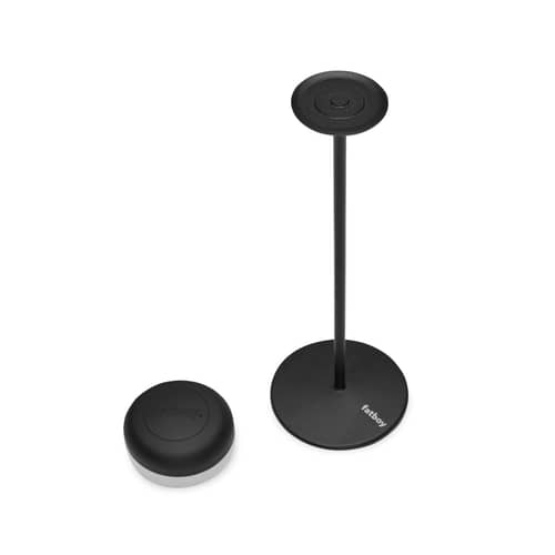 Lampe extérieur sans fil rechargeable Cheerio LED noir / Ø 8 x H 26 cm - Fatboy - Noir - ABS, Acier inoxydable, Silicone