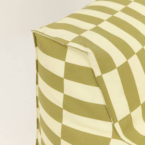 Pouf d\'extérieur Matteo Long - NOBODINOZ - Vert Lime - Polystyrène expansé, Tissu acrylique