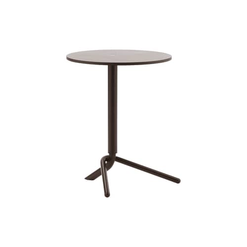 Table d\'appoint Lift bois marron / Hauteur réglable 56,5 à 74 cm - Normann Copenhagen - Marron foncé - Acier thermolaqué, MDF avec revêtement PU