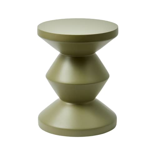 Tabouret Zig Zag OUTDOOR vert - Pols Potten - Vert olive mat - Fibre de verre