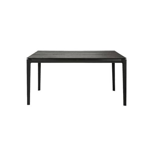 Tavolo rettangolare Bok legno nero / Rovere massello - 180 x 90 cm / 8 persone - Ethnicraft - 180 x 90 cm / nero - Massello di quercia colorato