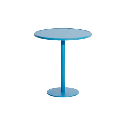 Tavolo rotondo Week-end metallo blu / Ø 70 cm - Alluminio - Petite Friture - Azzurro - Alluminio