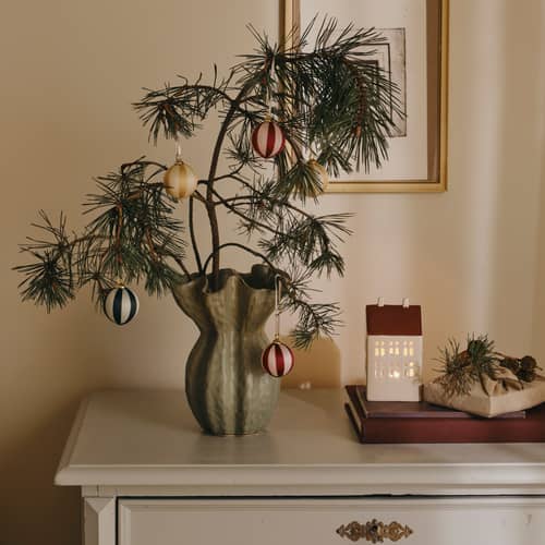 Vase Cori keramik grün / H 24 cm - BROSTE COPENHAGEN - Grün - emaillierte Keramik