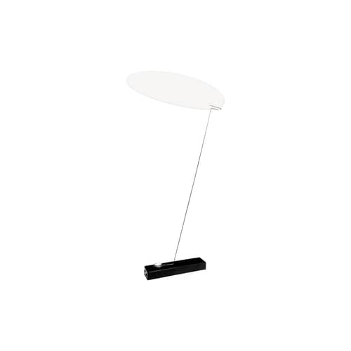 Koyoo LED Wireless rechargeable lamp metal paper white / Paper - USB charging - Ingo Maurer - White / Black base - Painted aluminium, Paper, Wire