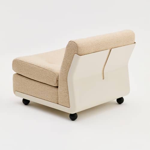 Fauteuil rembourré Amanta / Réédition 1966, Mario Bellini - Hay - Beige (tissu) - ABS recyclé, Mousse, Tissu