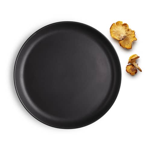 Assiette Nordic kitchen céramique noir / Ø 22 cm - Grès - Eva Trio - Ø 22 cm / Noir mat - Grès