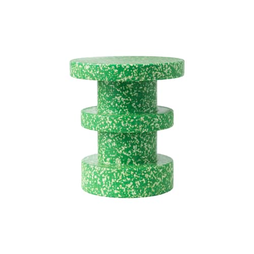 Beistelltisch Bit Stack plastikmaterial grün / Beistelltisch - 100% Recycling-Kunststoff / Ø 36 cm - Normann Copenhagen - Grün - Recyceltes Polyethylen