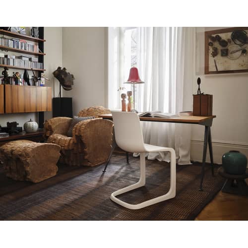 Chaise EVO-C plastique blanc - Vitra - Ivoire - Polypropylène