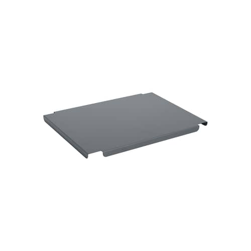 Coperchio  metallo grigio / Per il cestino Cestino Colour Crate Pannello medium 26,5 x 34,5 - Hay - Carbone - Acciaio