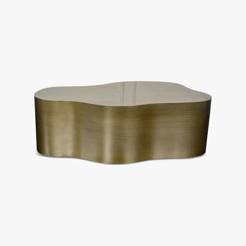 Couchtisch Anders metall gold / 120 x 60 cm - NV GALLERY - Messing Gebürstet - Eisen