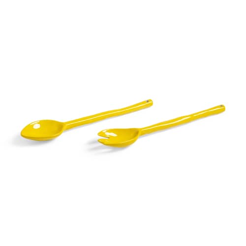 Couverts à salade Boavista céramique jaune - & klevering - Jaune - Porcelaine