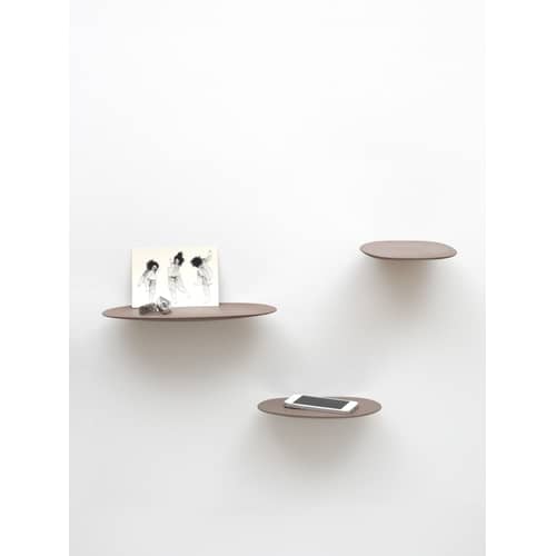 Set de 3 étagère Isola céramique - Moustache - Marron glacé - Céramique émaillée