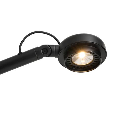 Fifty-Fifty LED Floor lamp metal black / Adjustable e-reader - Hay - Black - Thermolacquered aluminium