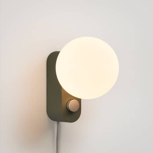 Lampe de table Alumina métal vert / Applique - TALA - Vert sauge - Aluminium thermolaqué, Porcelaine