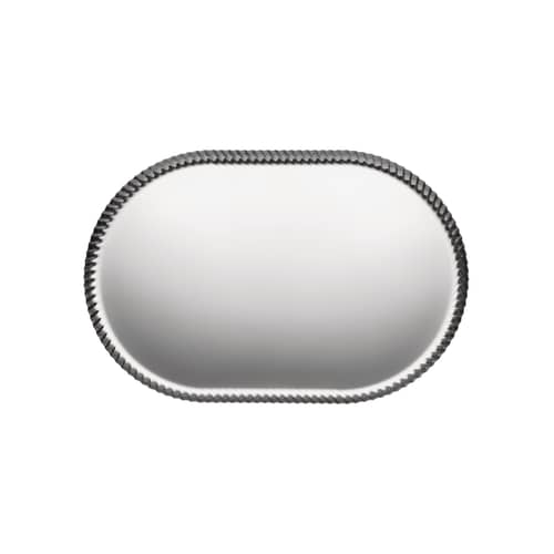 Piano/vassoio Pleats metallo / 46 x 31 cm - Alessi - Acciaio Lucido - Acciaio inossidabile