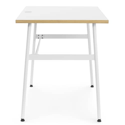 Schreibtisch Journal holz weiß / 1 Schublade - Normann Copenhagen - Weiß - lackierter Stahl, Melaminlaminat