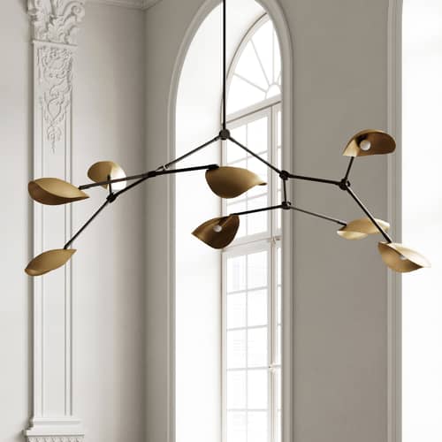 Pendelleuchte Stingray metall gold / Modulable - 152 x 121 cm - 101 COPENHAGEN - Messing - Eisen