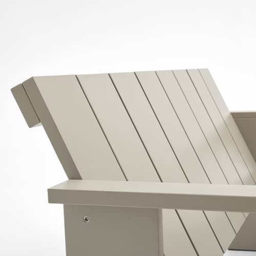 Canapé de jardin 2 places Crate Lounge Outdoor / Gerrit Rietveld, 1934 - L 134,5 cm - Hay - London fog - Pin massif laqué