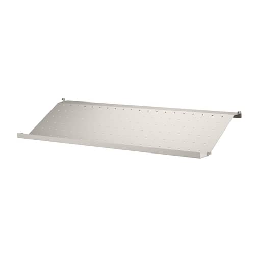 Etagère métal perforé/ Porte-revues & chaussures - L 78 x P 30 cm - String Furniture - Beige - Acier