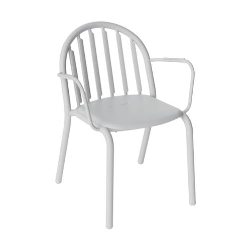 Fauteuil empilable Fred\'s métal gris - Fatboy - Gris clair - Aluminium