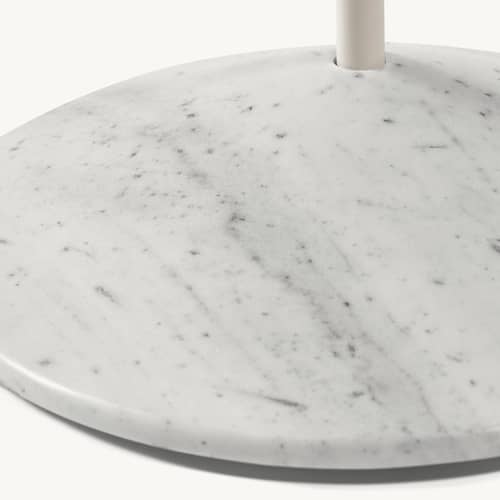 Marble n°1 Floor lamp metal white / H 141 x W 103 cm - valerie objects - Ivory - Glass, Marble, Steel