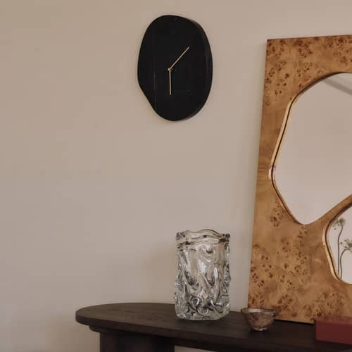 Miroir mural Folia Medium bois naturel / L 50 x H 82 cm - Ferm Living - Naturel - Placage de ronce de peuplier certifié FSC