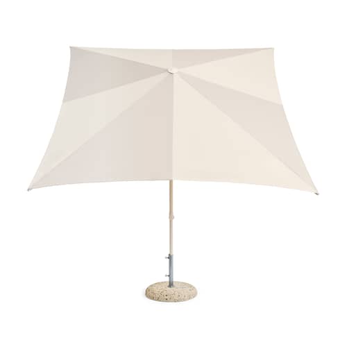 Parasol Terrazza - Square tissu gris / 240 x 240 cm - Hay - Gris & blanc cassé - Acier, Aluminium, Polypropylène, Toile oléfine