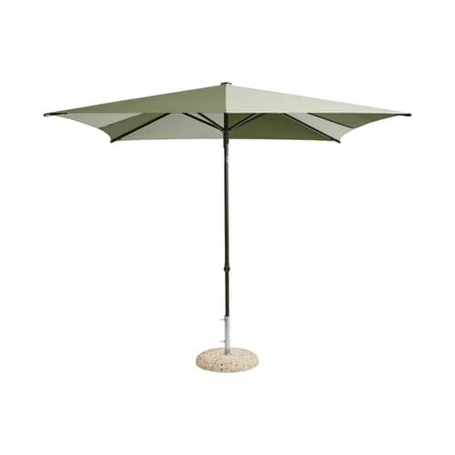 Parasol Terrazza - Square tissu vert / 240 x 240 cm - Hay - Vert & vert foncé - Acier, Aluminium, Polypropylène, Toile oléfine