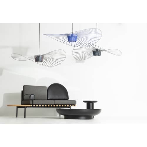 Vertigo Pendant plastic material black Medium / Ø 140 cm - Constance Guisset, 2010 - Petite Friture - Scarab beetle (iridescent black) - Fibreglass, Polyurethane