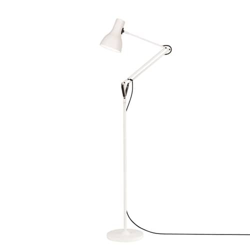 Stehleuchte Type 75 metall weiß / By Paul Smith - Edition 6 - Anglepoise - Weiß / Mehrfarbiger Streifen - Aluminium