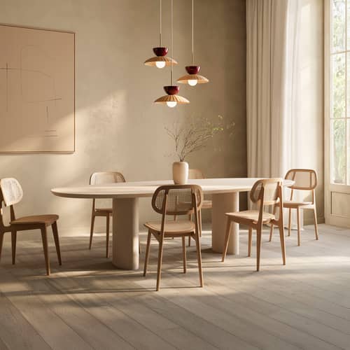 Suspension Arvin céramique beige - Vincent Sheppard - Mushroom - Céramique, Laiton