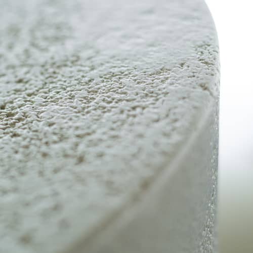 Table basse Elements / Ø 60 x H 37 cm - Microciment - Ethnicraft - Ø 60 cm / Blanc cassé - Microciment