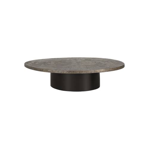 Table basse Slice métal marron / 138 x 123 x H 33 cm - Ethnicraft - Whisky - Métal thermolaqué, Mineral