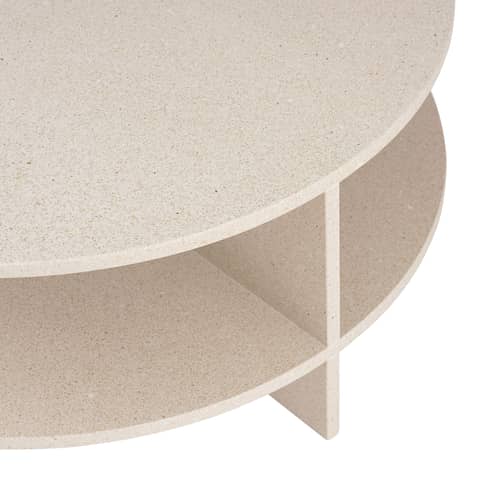 Tavolino Halves pietra beige / Ø 85 cm - Muuto - Talpa chiaro / Terrazzo - Terrazzo