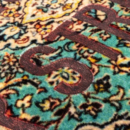 Teppich Burnt - Diversity textil bunt / 80 x 120 cm - Durch Verbrennung erhaltene Beschriftung - Seletti - Diversity - Polyesterfaser