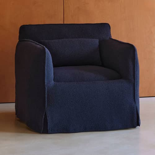 Zubehör  textil blau / Kissen für Sofas Mimi – 48 x 22 cm - Hay - Schwarzblau (Turf-Gewebe) -  Duvet, Gewebe, Polyurethanschaum