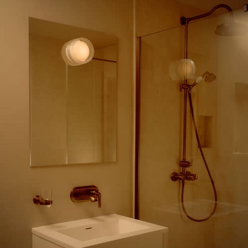 Applique d\'extérieur Firth / Applique salle de bains - TALA - Transparent - Verre soufflé bouche