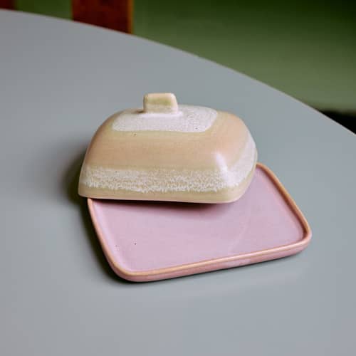Beurrier 70s ceramics céramique rose - HK LIVING - Skyline - Grès émaillé