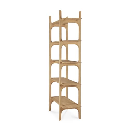 Bücherregal PI holz natur / B 110 x H 187 cm - Ethnicraft - Geölte Natur geölte Eiche - Geölte Massiveiche