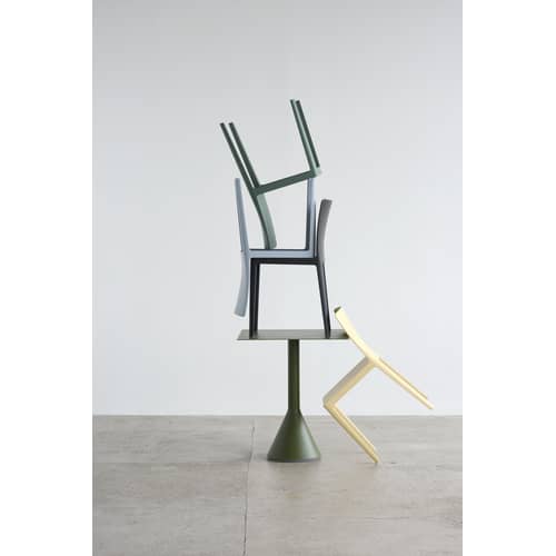 Chaise Elementaire plastique blanc / Bouroullec, 2018 - Hay - Blanc crème - Fibre de verre, Polypropylène