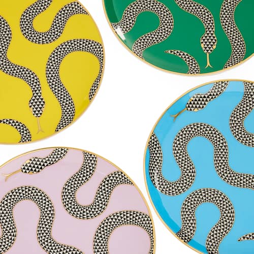 Dessertteller Eden keramik bunt / 4er-Set – Ø 16,5 cm - Jonathan Adler - 4er-Set Eden-Dessertteller aus Keramik / Ø 16,5 cm - Porzellan